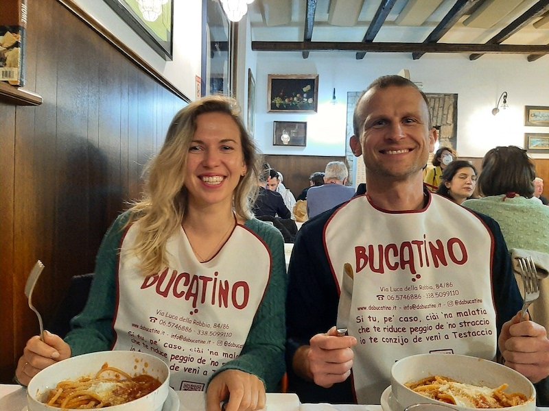 Bucatini all amatriciana at Da Bucatino
