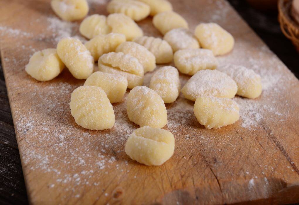 Gnocchi one of the common types of pasta in italy
