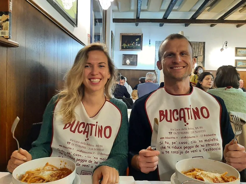 Bucatini all amatriciana at Da Bucatino