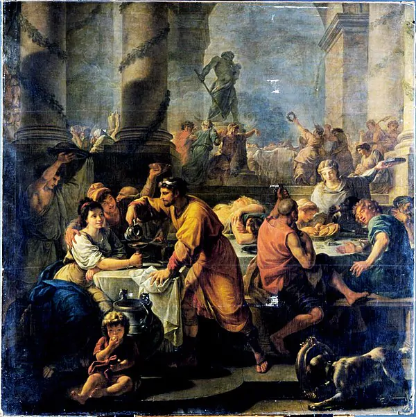 Artist's impression of the ancient Saturnalia