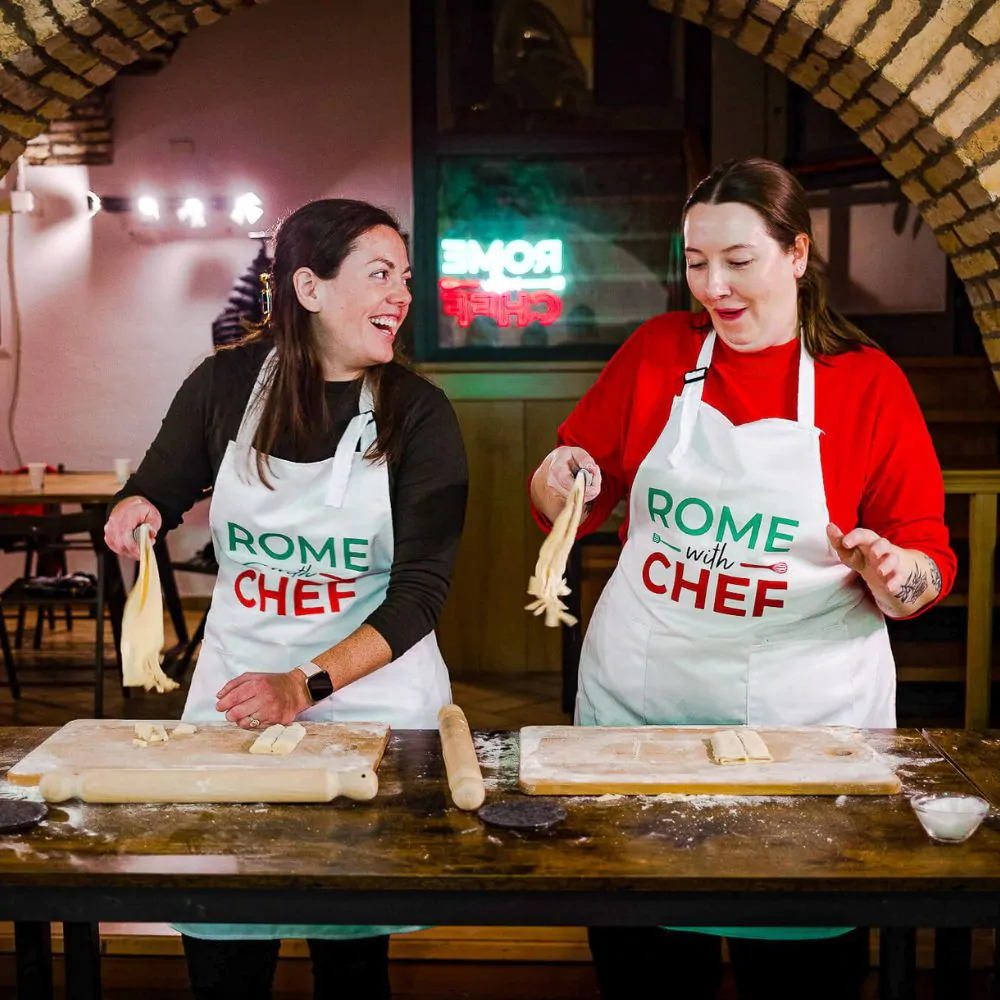 Ingredients for pasta laid out on a table